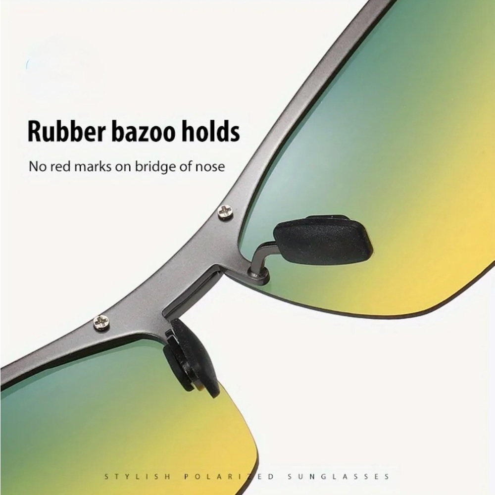 Photochromic Sunglasses - Black and Green - Picture 9 of 12